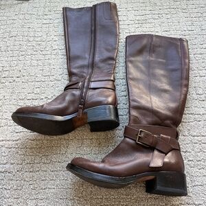 Cole Haan Tall chocolate brown riding boots 5C